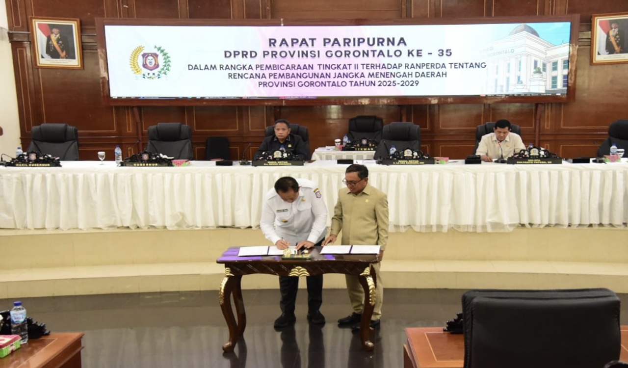 Perencanaan Pembangunan Jangka Menengah Gorontalo 2025–2029 Disahkan DPRD