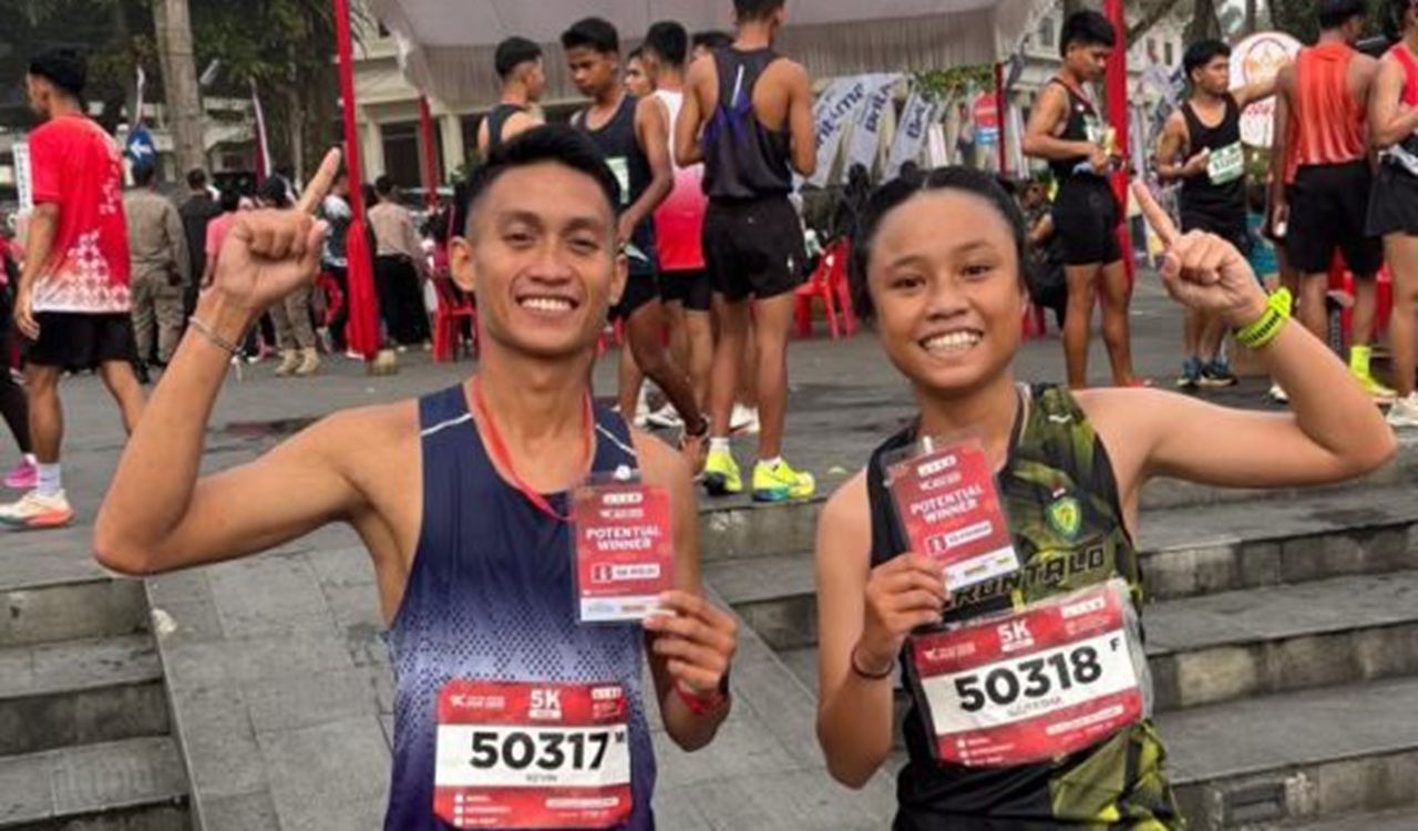 Dua Personel Polda Gorontalo Juara 1 Police Women Run 5K di Bukittinggi