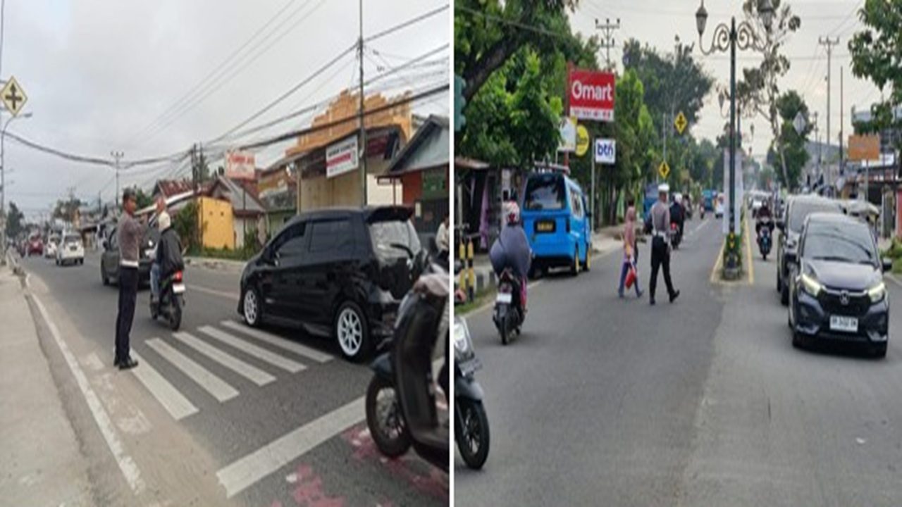 Satlantas Polres Gorontalo Rutin Gelar Pengaturan Kendaraan Demi Ciptakan Keamanan Hingga Kelancaran