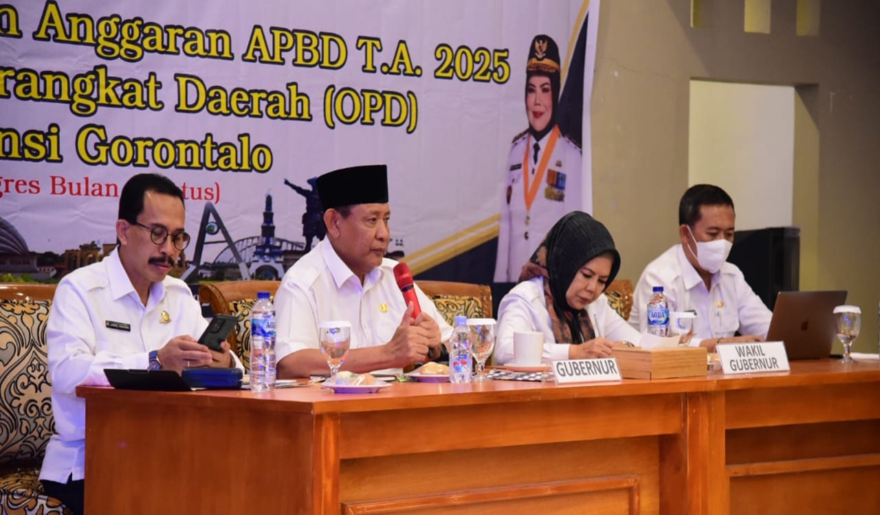 Serapan Anggaran Pemprov Gorontalo 2025 Tertinggi Nasional, Gusnar Ismail Minta OPD Genjot Kinerja