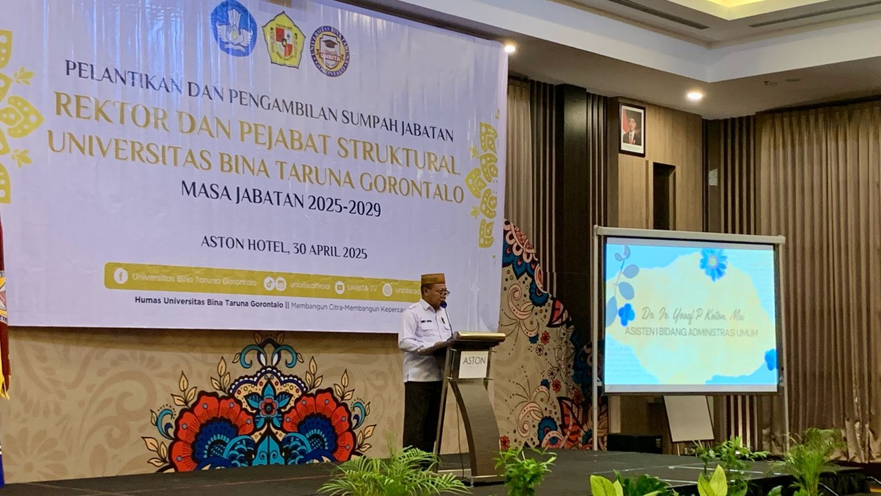 Hadir di Pelantikan Rektor UNBITA Gorontalo, Yosef P. Koton: Jabatan Ini Jadi Amanah Besar