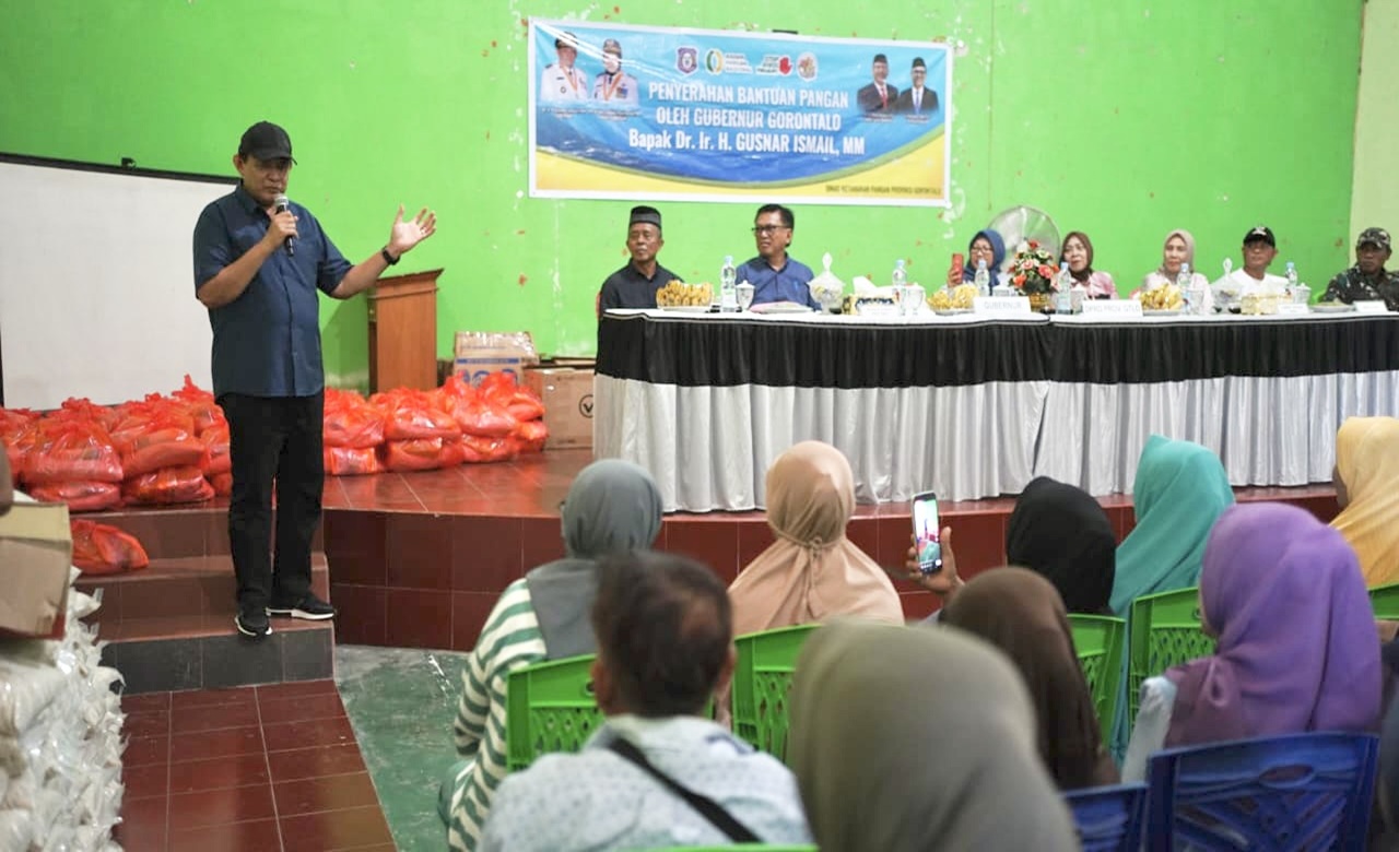 Bantuan Aspirasi Espin Tulie, 350 Warga Pentadio Terima Paket Pangan dari Pemprov Gorontalo