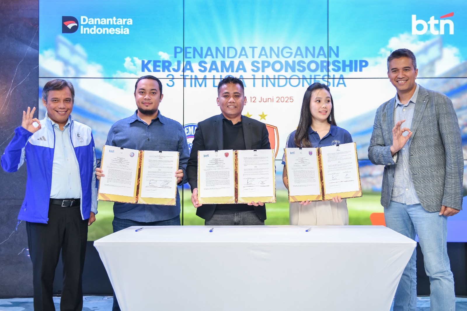 Dorong Kemajuan Sepakbola Indonesia, BTN Jadi Sponsor Tiga Klub Liga 1 Nasional