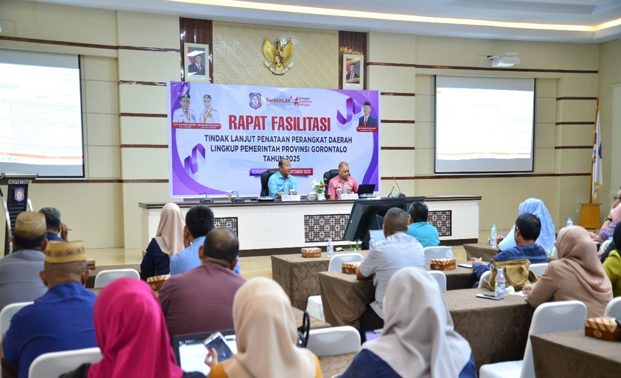 Target Akhir 2025, Pemprov Gorontalo Tuntaskan Penataan OPD dan Siap Lantik Struktur Baru Awal 2026