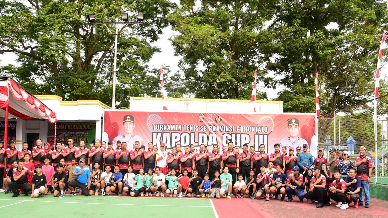 Hari Bhayangkara ke-79 Dimeriahkan dengan Turnamen Tenis Kapolda Gorontalo Cup