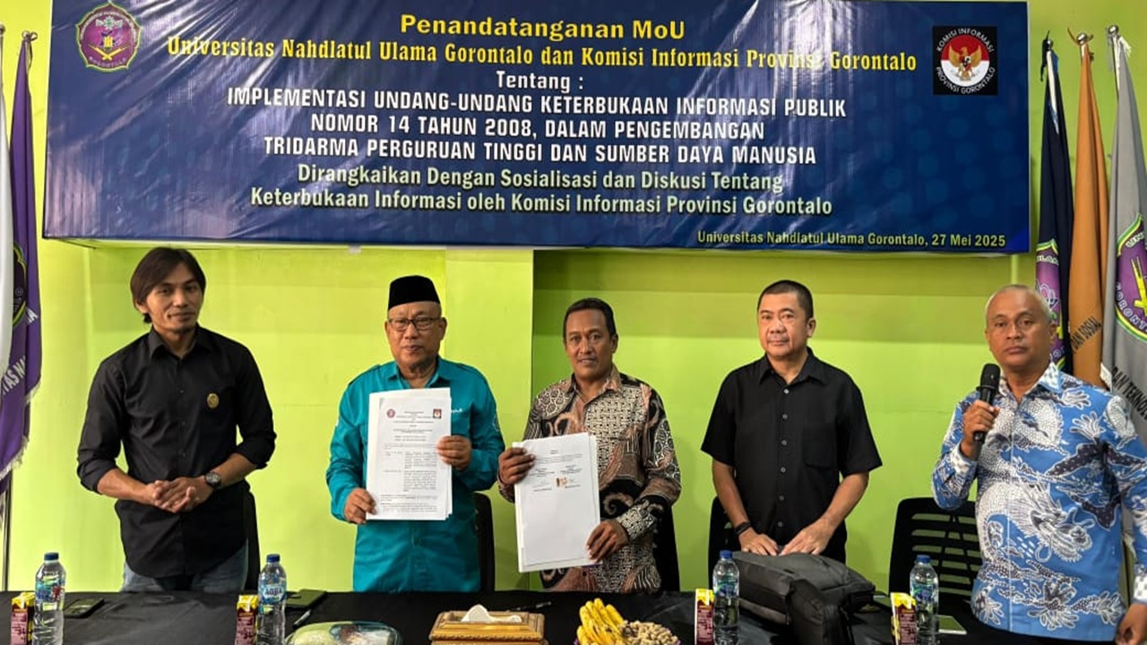 KIP Gelar Penandatangan MoU dengan Universitas Nahdlatul Ulama Gorontao