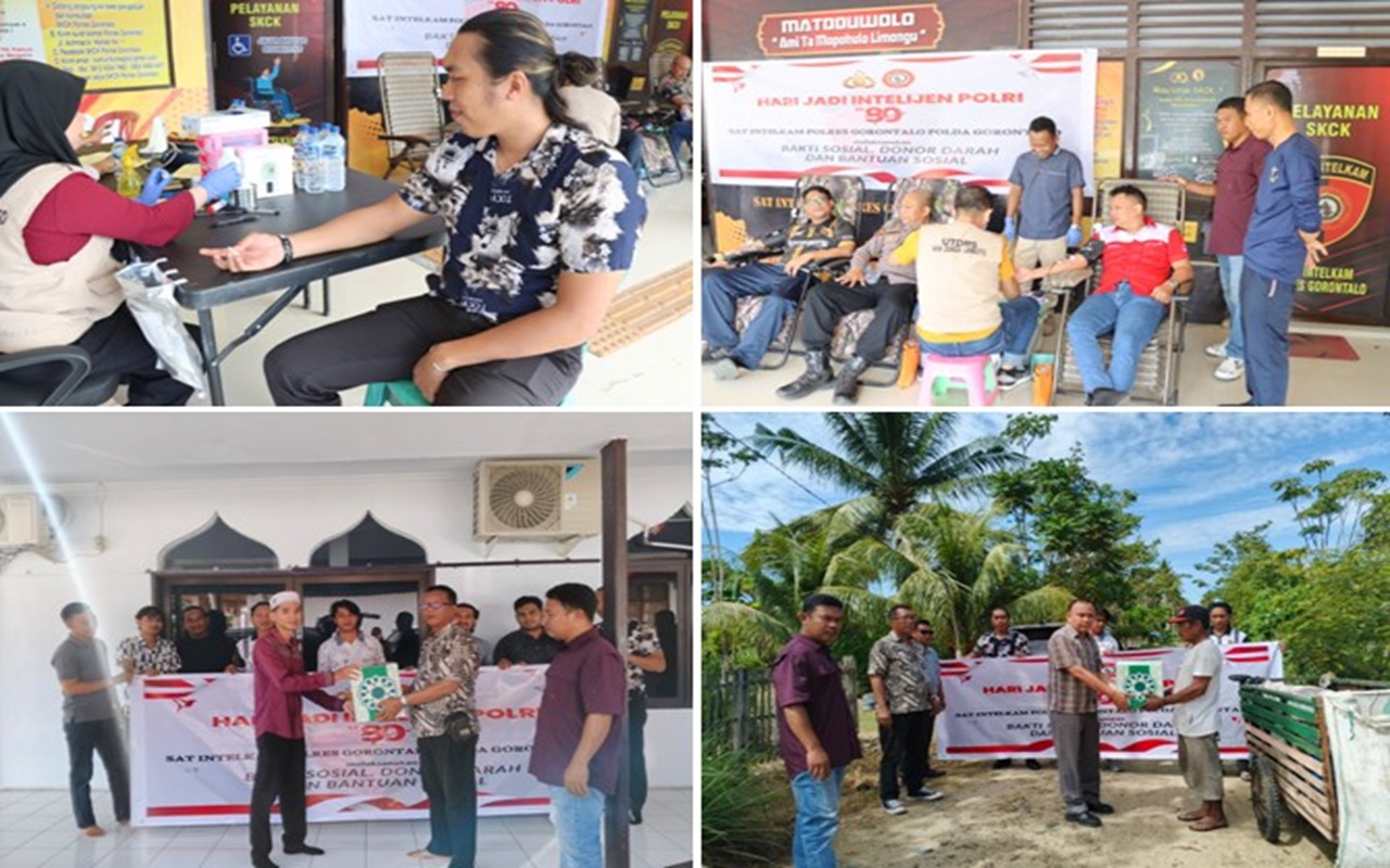 Peringati Hari Jadi Intelijen ke-80, Sat Intelkam Polres Gorontalo Gelar Bakti Sosial