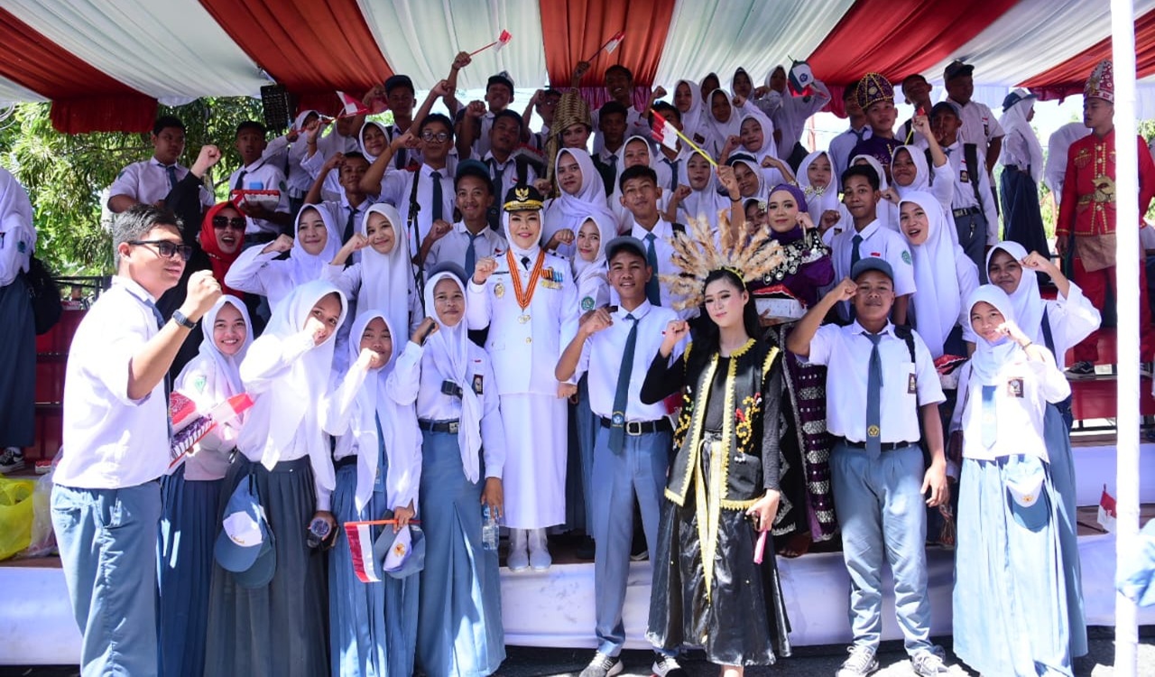 Wagub Idah Syahidah Bangga Penampilan Paskibraka Gorontalo di HUT ke-80 RI