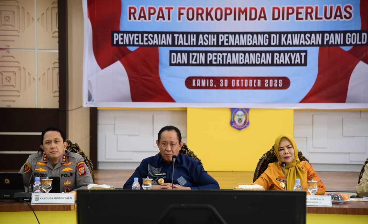Rapat Forkopimda Gorontalo Bahas Langkah Strategis Tata Kelola Tambang Rakyat