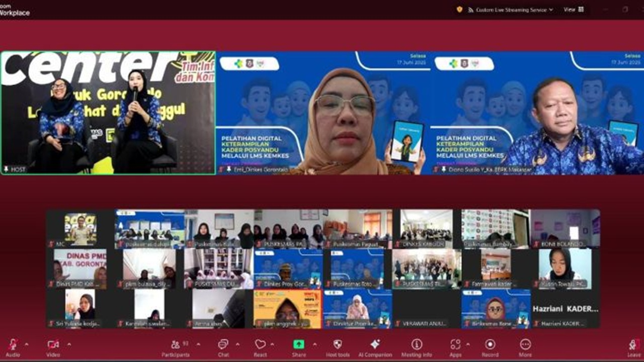 Dinkes Provinsi Gorontalo Fasilitasi Pelatihan Kader Posyandu Digital dengan metode Digital LMS Kemenkes