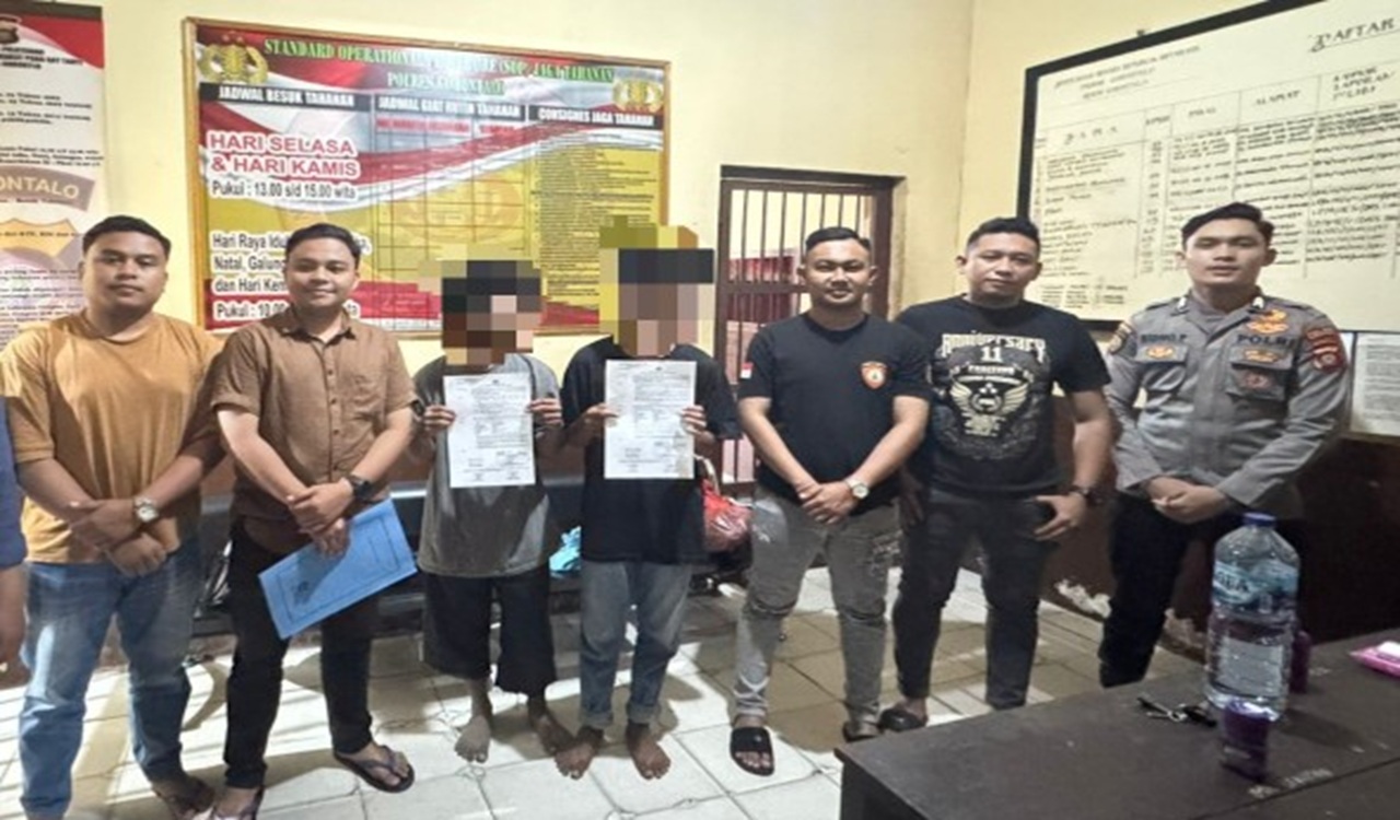 Polres Gorontalo Tangkap 3 Pemuda Pelaku Pencurian Mesin Serut Kayu di Tabongo