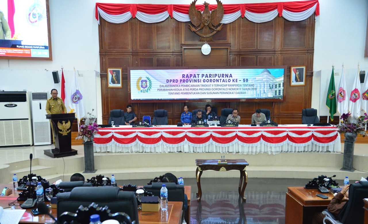 DPRD Gorontalo Sahkan Perubahan Struktur Organisasi Perangkat Daerah Lewat Revisi Perda SOTK