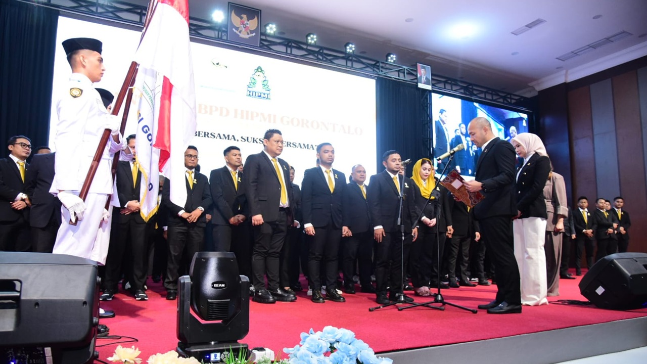 Gusnar Ismail Hadiri Pelantikan Badan Pengurus Daerah HIPMI Gorontalo 2025-2028