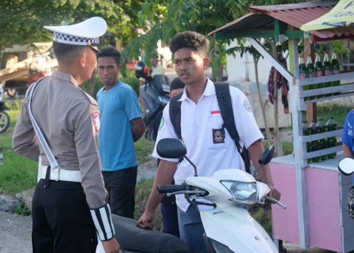 Operasi Zebra 2025 di Gorontalo: Polisi Tegur Pelajar yang Nekat Berkendara di Bawah Umur