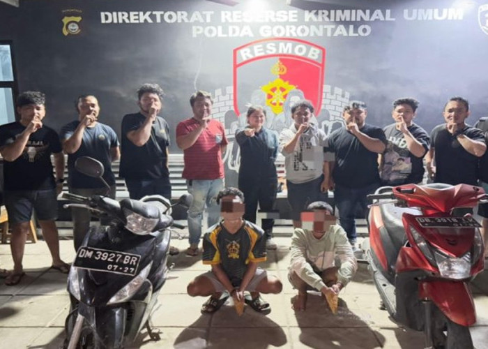 Tim Resmob Polda Gorontalo Tangkap Dua Pelaku Curanmor dalam Waktu Kurang dari 24 Jam