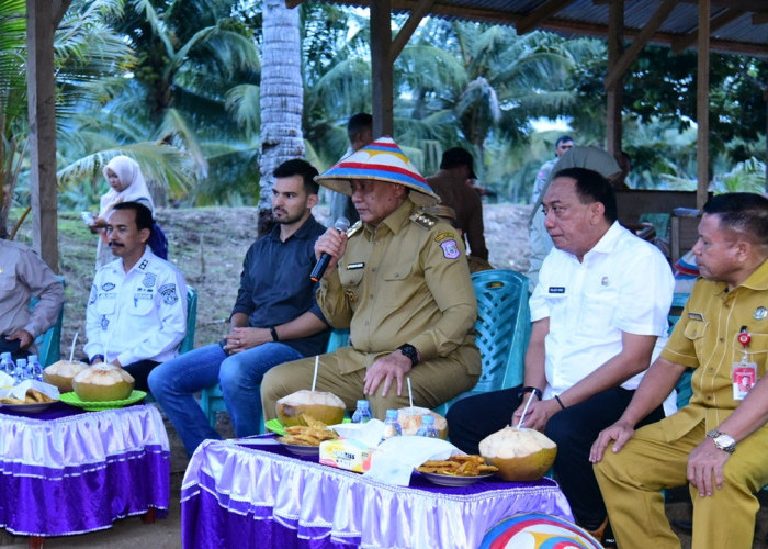 Gusnar Ismail Serahkan Bantuan Benih Jagung ke Para Petani di Kecamatan Tolinggula