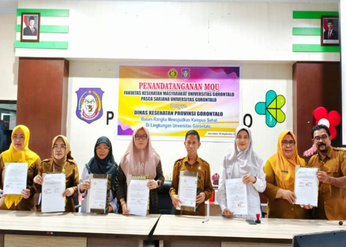 Dinas Kesehatan Gorontalo dan FKM UG Teken MoU, Targetkan Seluruh Perguruan Tinggi Jadi Kampus Sehat