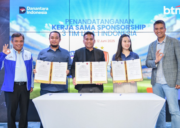 Dorong Kemajuan Sepakbola Indonesia, BTN Jadi Sponsor Tiga Klub Liga 1 Nasional