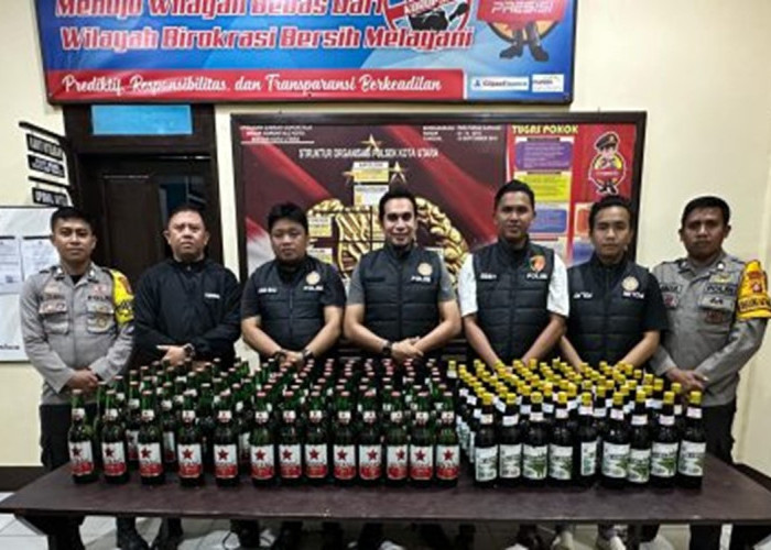 Polsek Kota Utara Amankan 161 Botol Miras Saat Patroli KRYD di Gorontalo