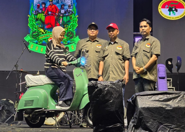Wagub Gorontalo Ajak Komunitas Vespa Sulawesi Jadi Pelopor Keselamatan Berlalu Lintas