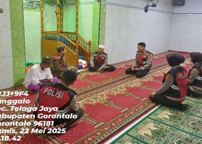 Tim Patroli Kota Presisi Direktorat Samapta Polda Gorontalo Jalin Silaturahmi ke Masjid-masjid