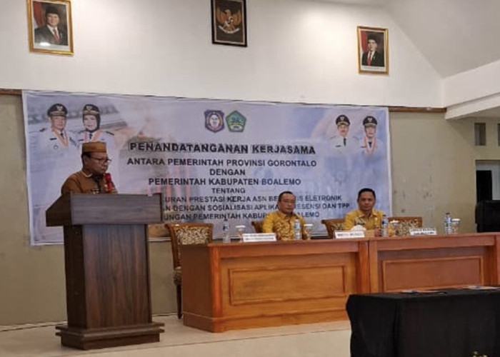 Pemprov Gorontalo dan Pemkab Boalemo Sah Tandatangani PKS Sistem E-Kinerja ASN