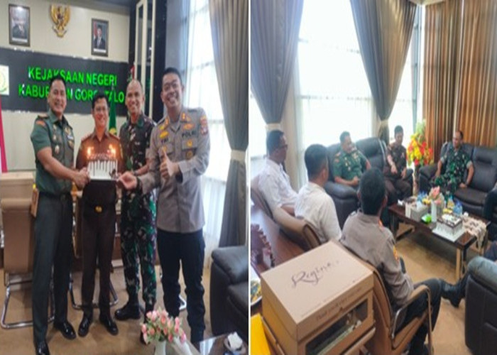 Kapolres Gorontalo Berikan Kejutan Ultah kepada Kajari, Perkuat Kolaborasi Lintas Institusi