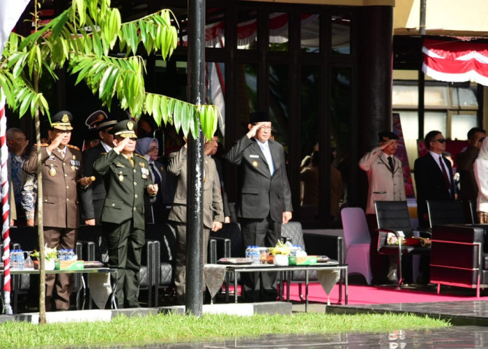 Polda Gorontalo Peringati Hari Bhayangkara ke-79 Lewat Upacara Khidmat di Lapangan Mapolda