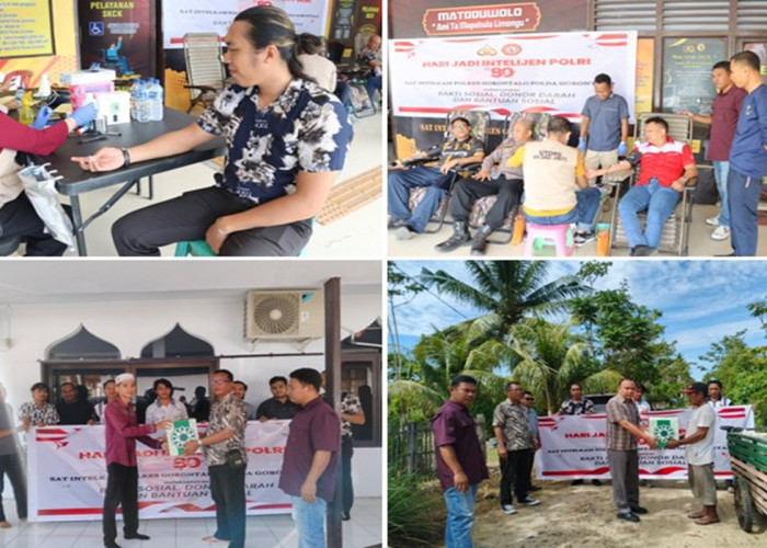 Peringati Hari Jadi Intelijen ke-80, Sat Intelkam Polres Gorontalo Gelar Bakti Sosial