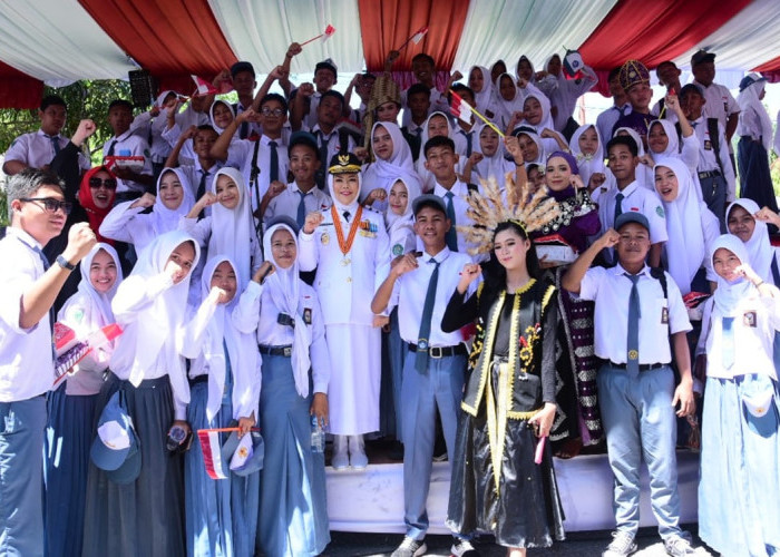 Wagub Idah Syahidah Bangga Penampilan Paskibraka Gorontalo di HUT ke-80 RI