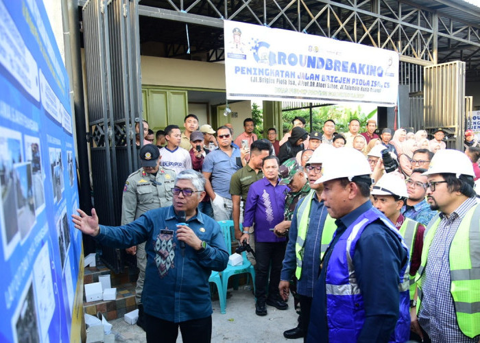 Gusnar Ismail Tinjau Langsung Groundbreaking Jalan Brigjen Piola Isa di Gorontalo