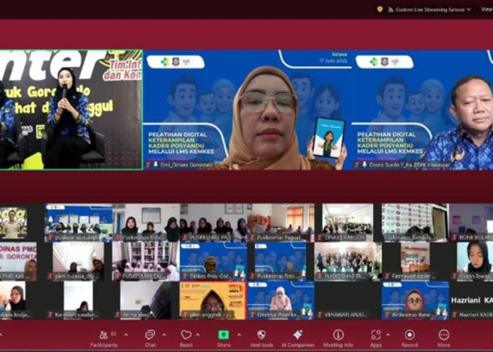 Dinkes Provinsi Gorontalo Fasilitasi Pelatihan Kader Posyandu Digital dengan metode Digital LMS Kemenkes