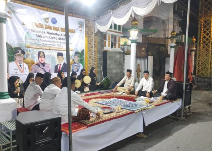 Kapolsek Kota Selatan Hadiri Istighosah Tolak Miras dan Narkoba di Kelurahan Biawu